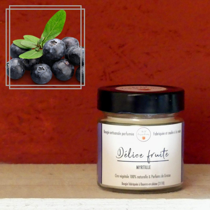 Bougie végétale parfumée Myrtille (Délice fruité)