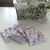Lot de 6 carrés à démaquiller lavables – motif Fleurs 1