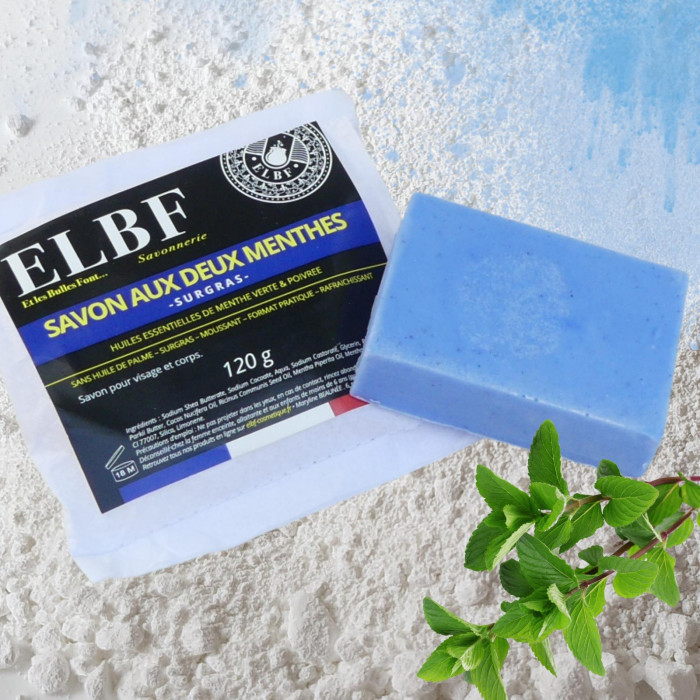 SAVON SAF à l'ARGILE et aux 2 menthes – tous types de peaux